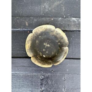 Tarnished Metal Ashtray‎ with Patterned Base Retro Decor
